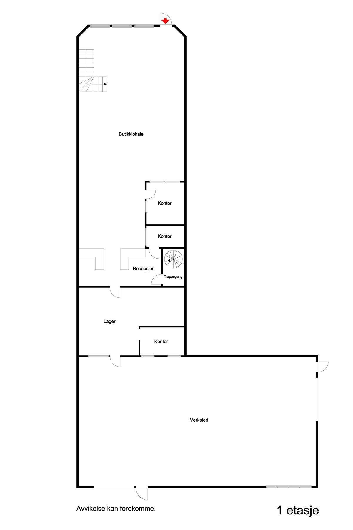 Plantegning hovedetasje Galleribilde