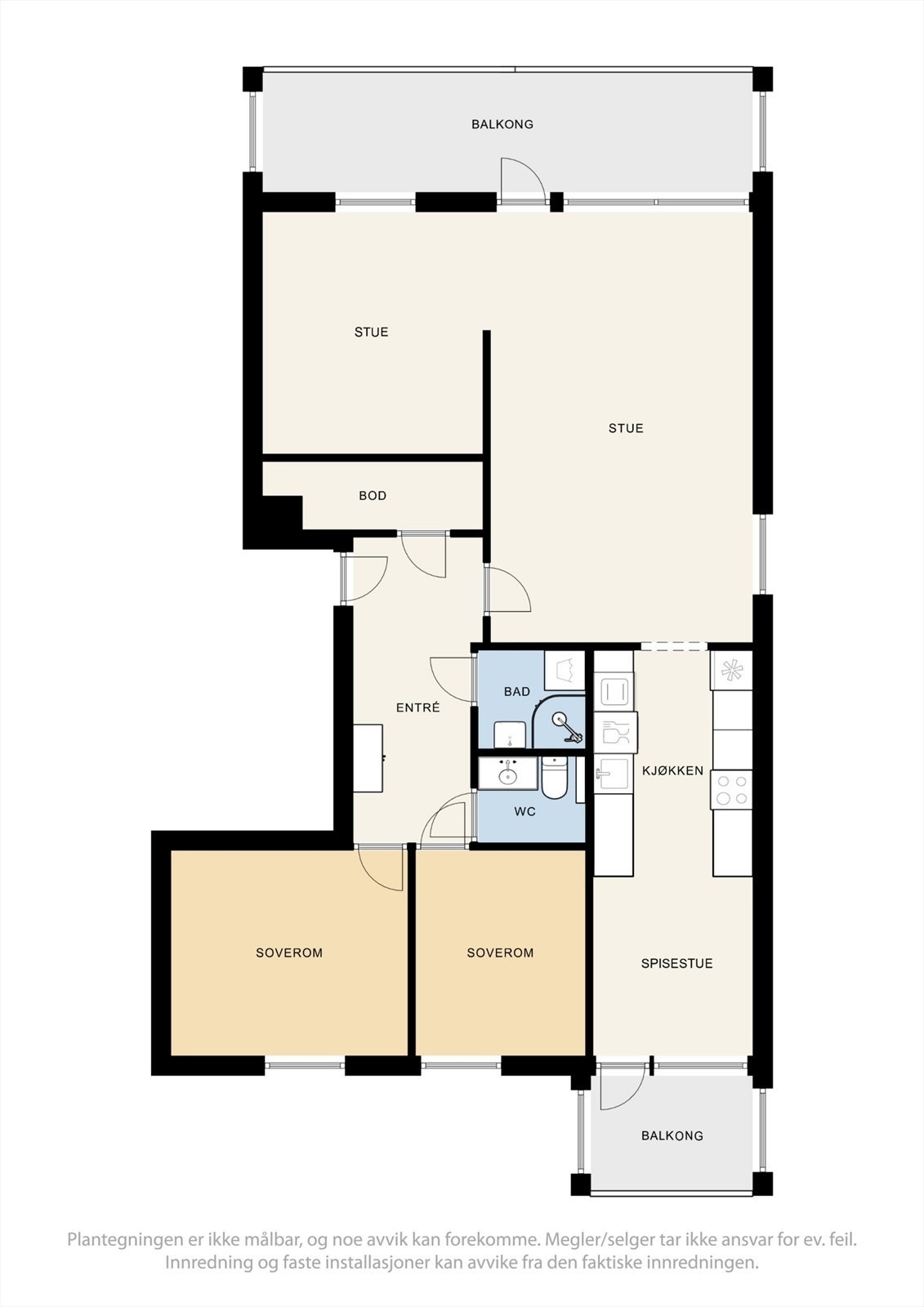 Vi starter først med plantegningen slik at det blir lettere å orientere seg. Galleribilde