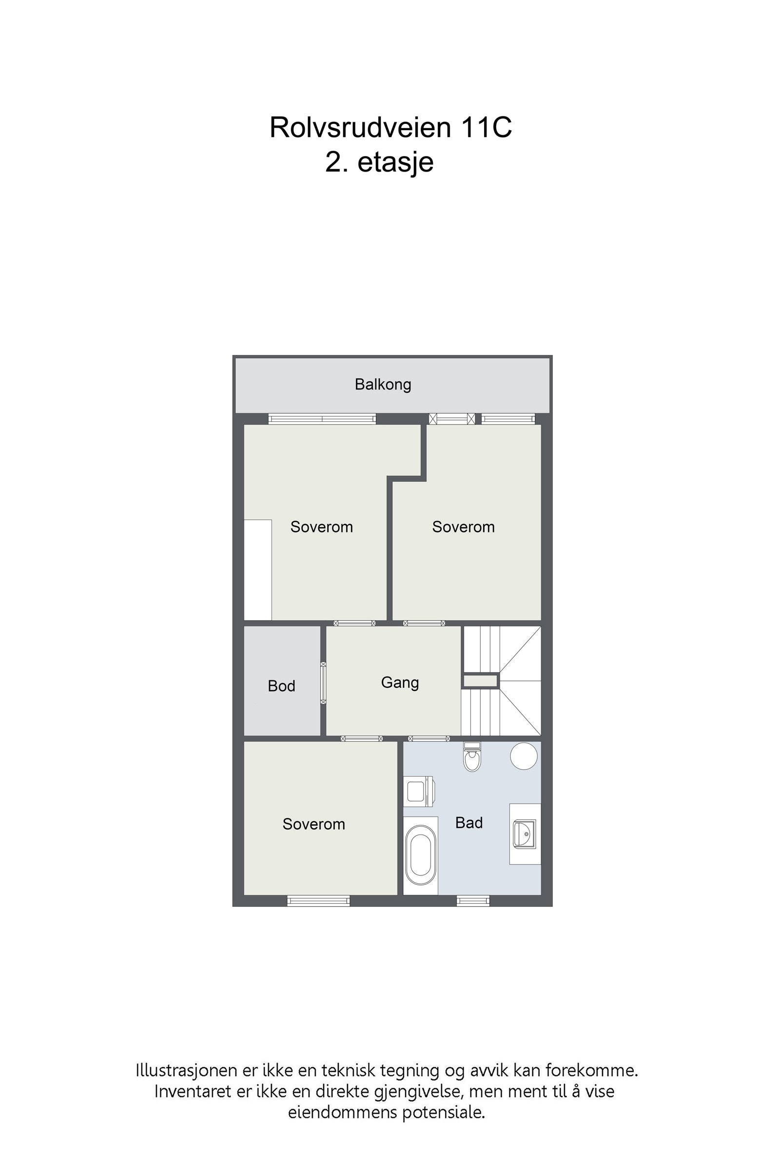 Plantegning 2. etasje. Galleribilde