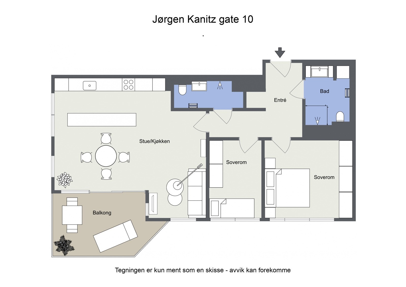 Planskisse Galleribilde