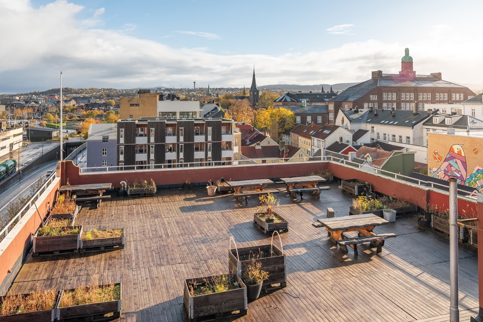 Takterrasse. Galleribilde
