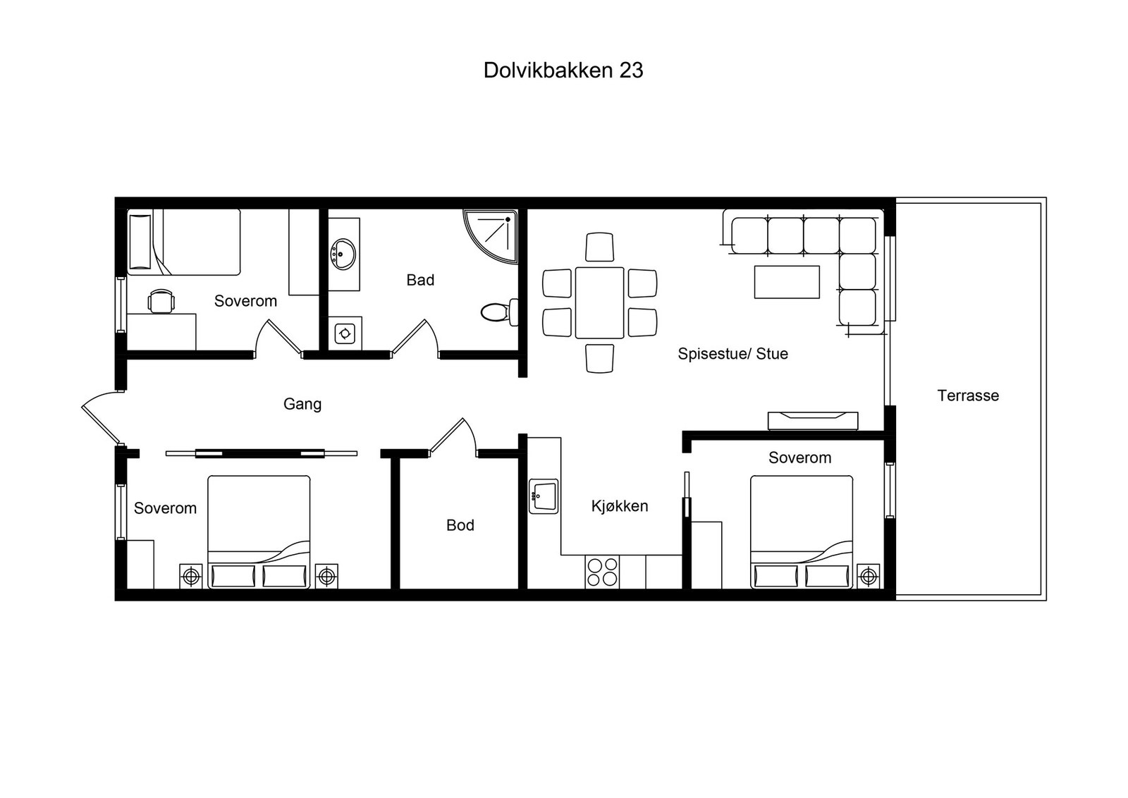 Optimalisert planløsning, trappefri adkomst Galleribilde