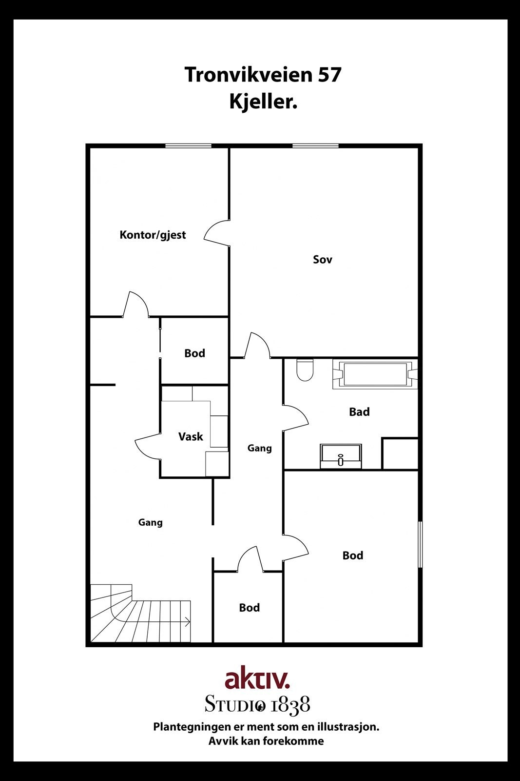 Plantegning Kjelleretasje Galleribilde