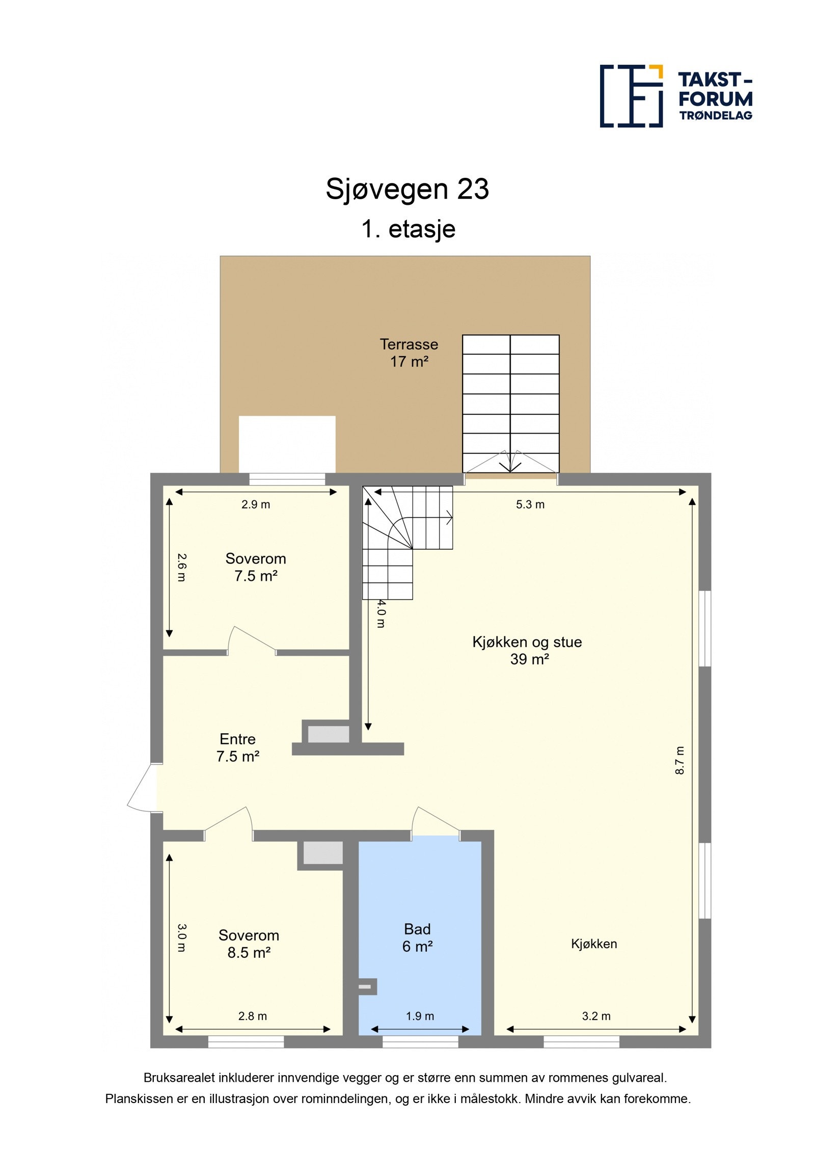 Planskisse første etasje. Galleribilde