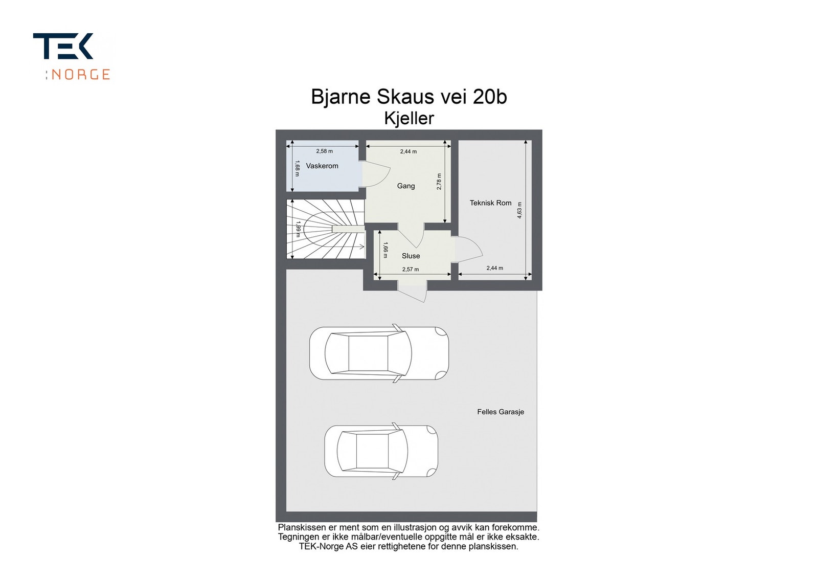 Plantegning kjeller Galleribilde
