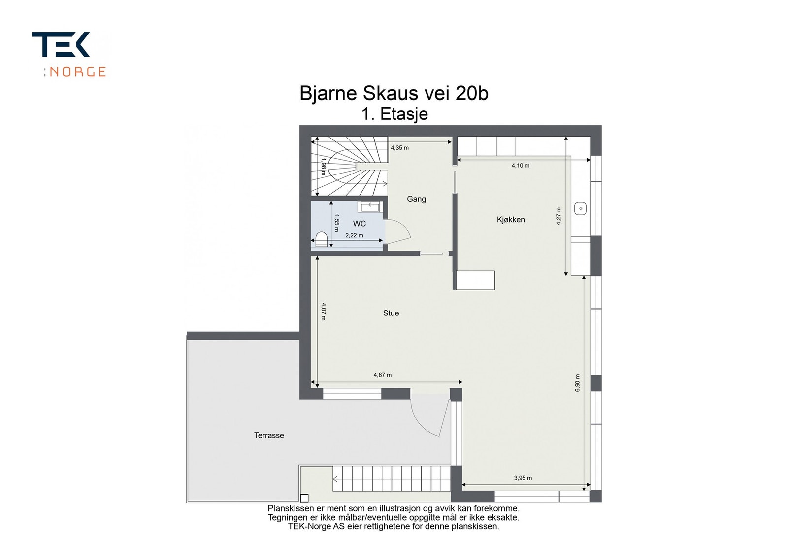 Plantegning 1. etasje Galleribilde