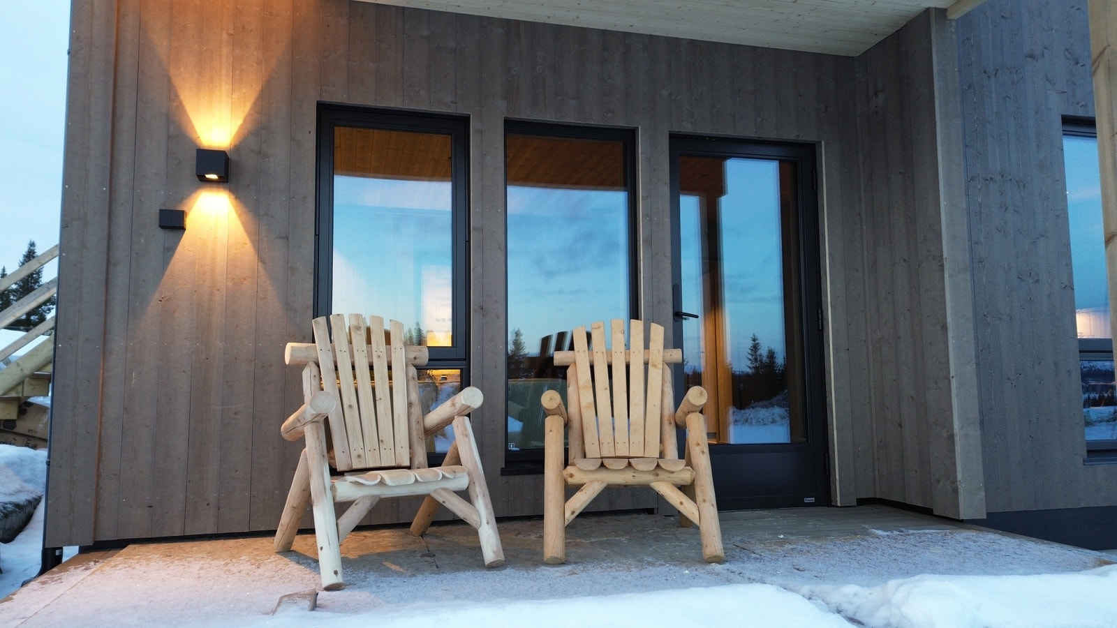 Terrasse med utgang fra stue Galleribilde