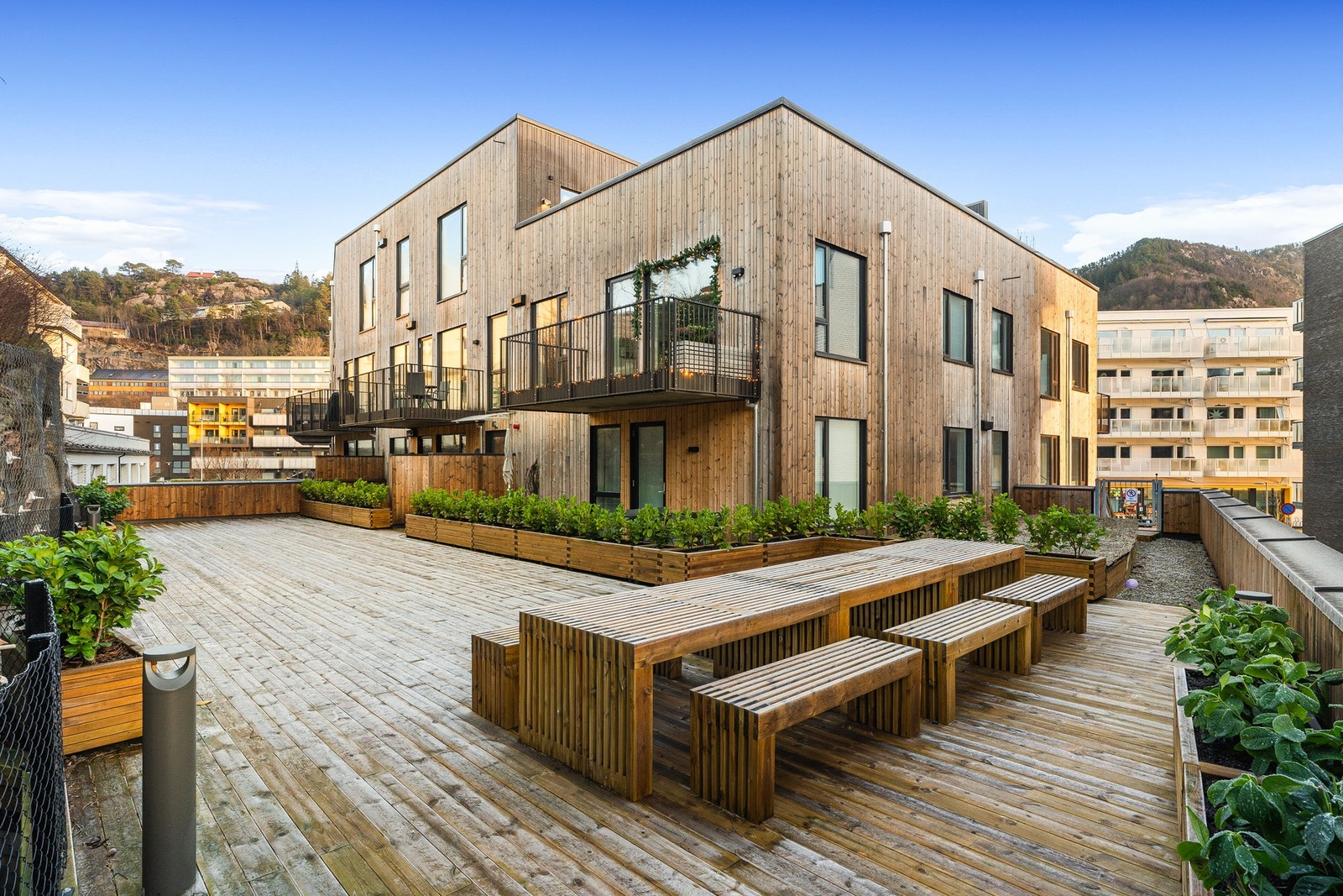 Sameiet har også en felles takterrasse som kan benyttes for seksjonseierne. Galleribilde