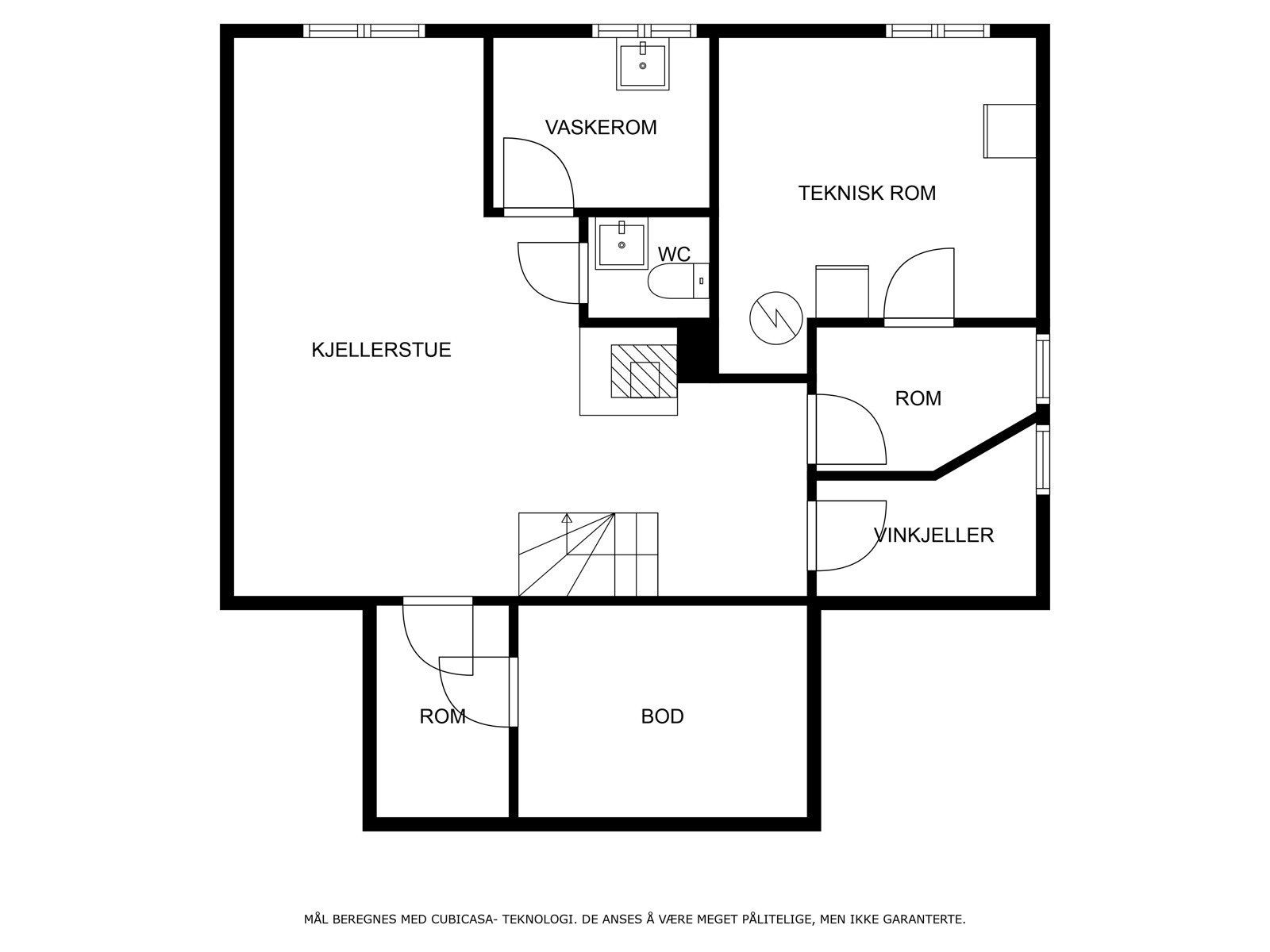 Planskisse kjeller Galleribilde