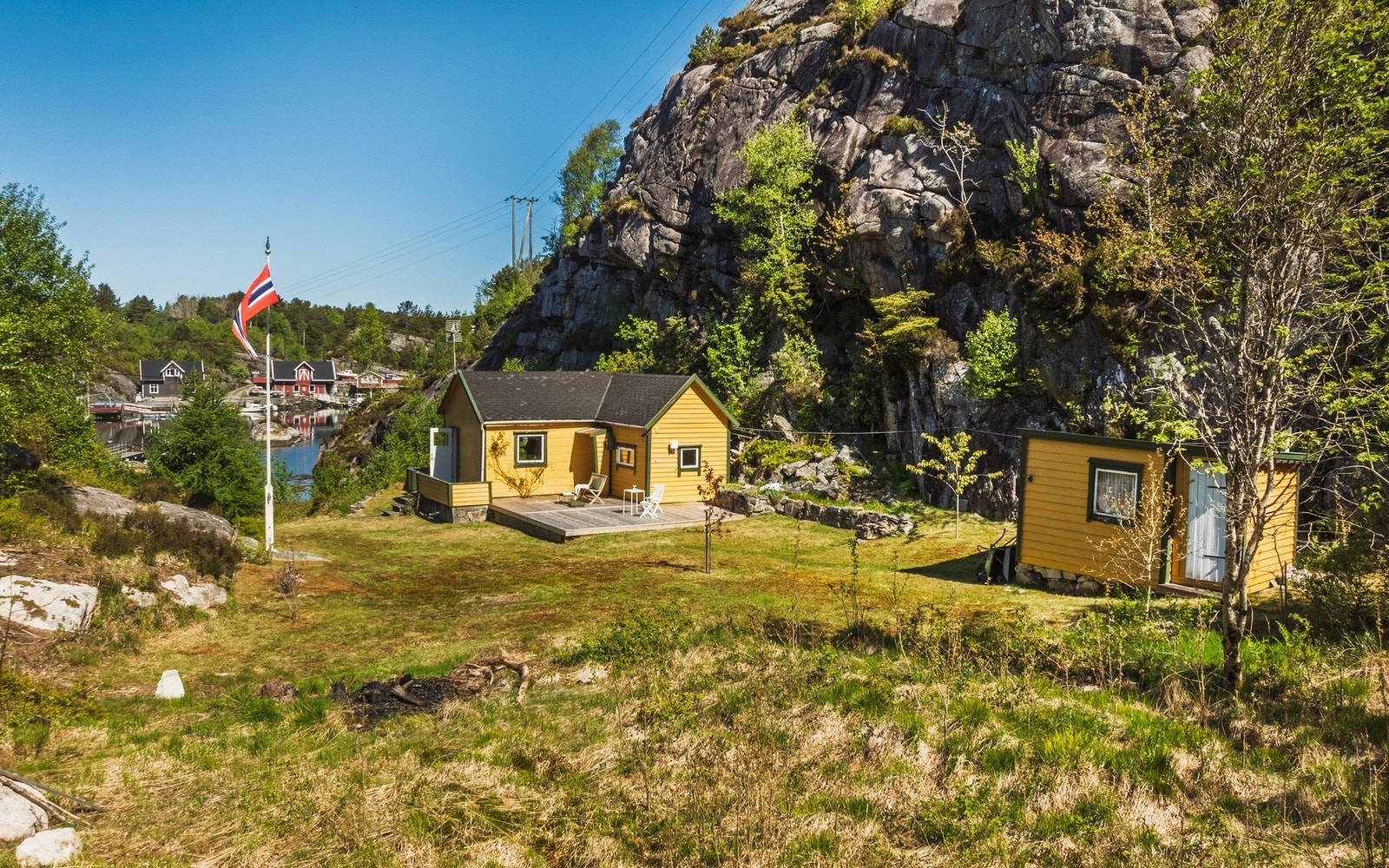 På eiendommen kan man nyte svært gode solforhold med sol fra morgen til kveld Galleribilde