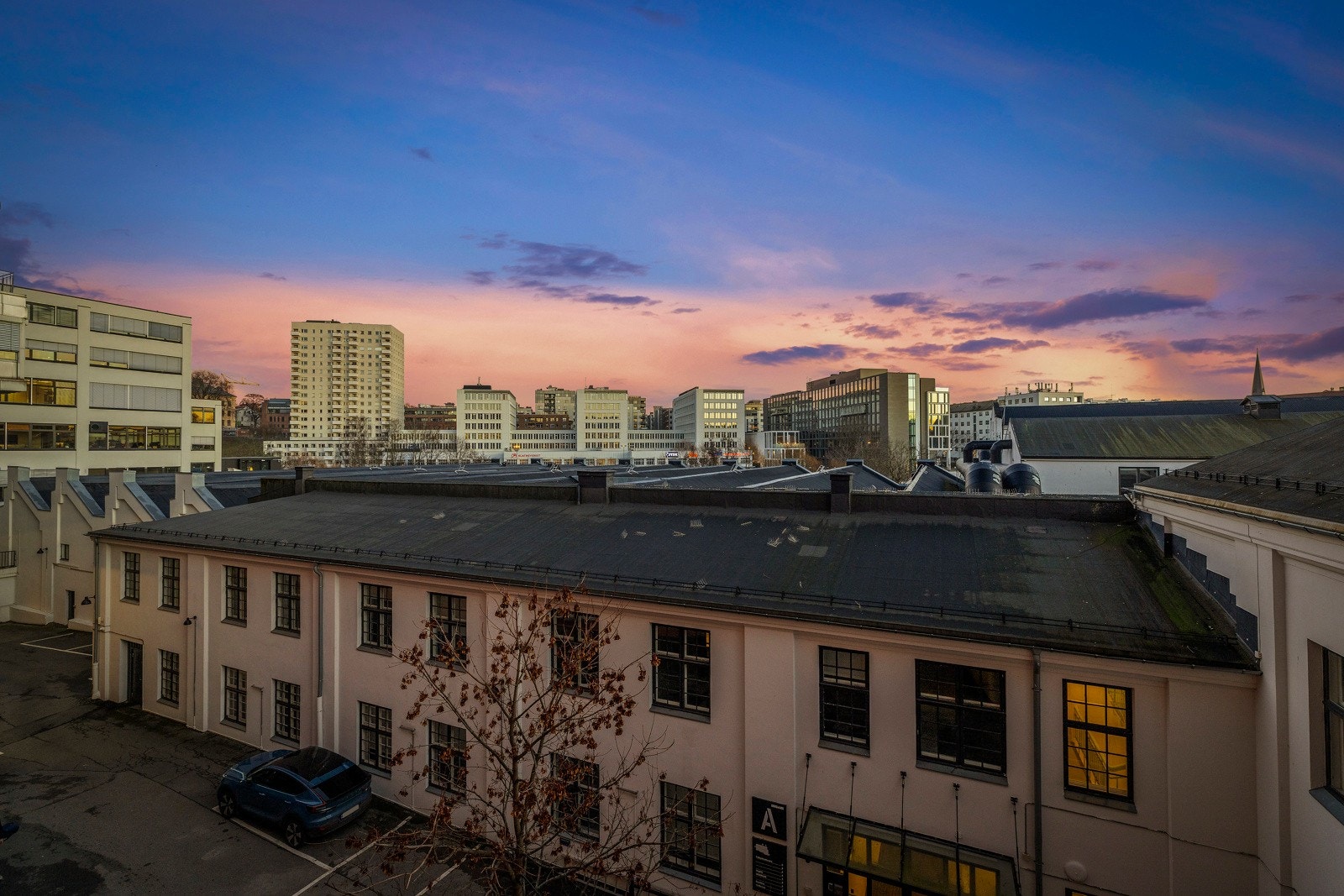 Utsiktsbilde kveld Galleribilde