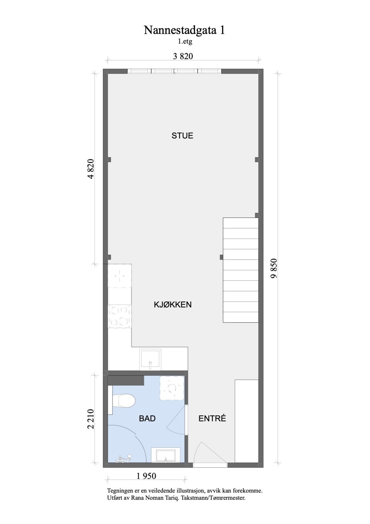 Plantegning 1. etasje Galleribilde