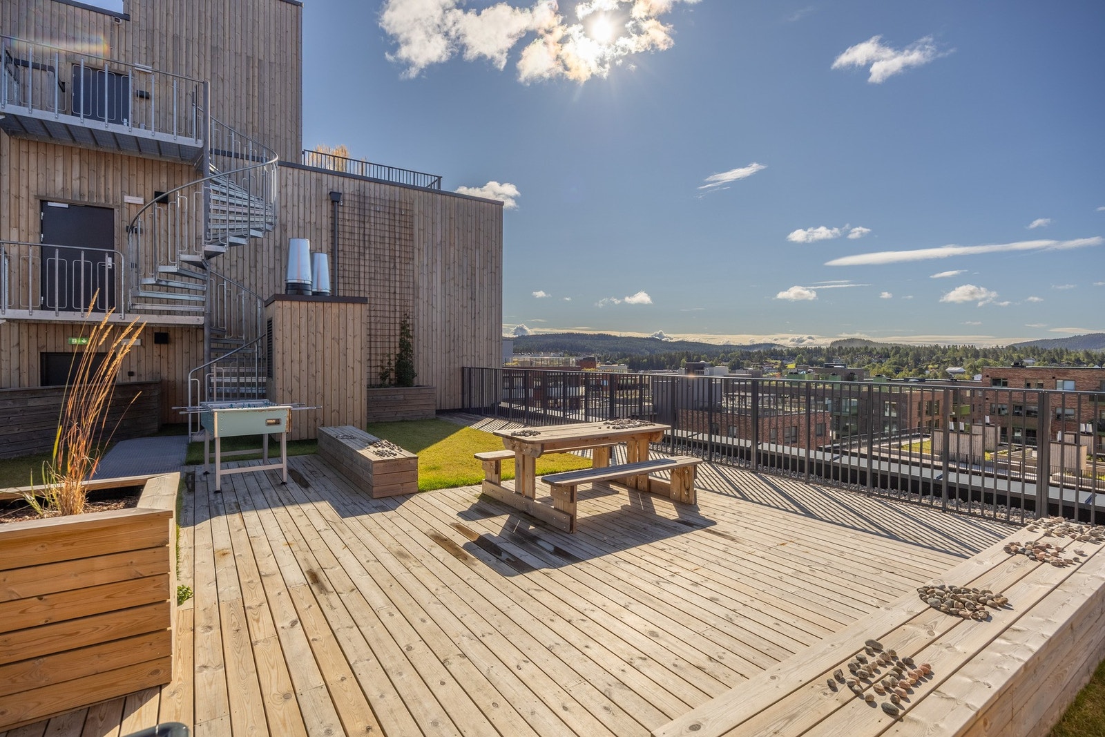 Det er også flott felles takterrasse med utmerkede solforhold. Galleribilde