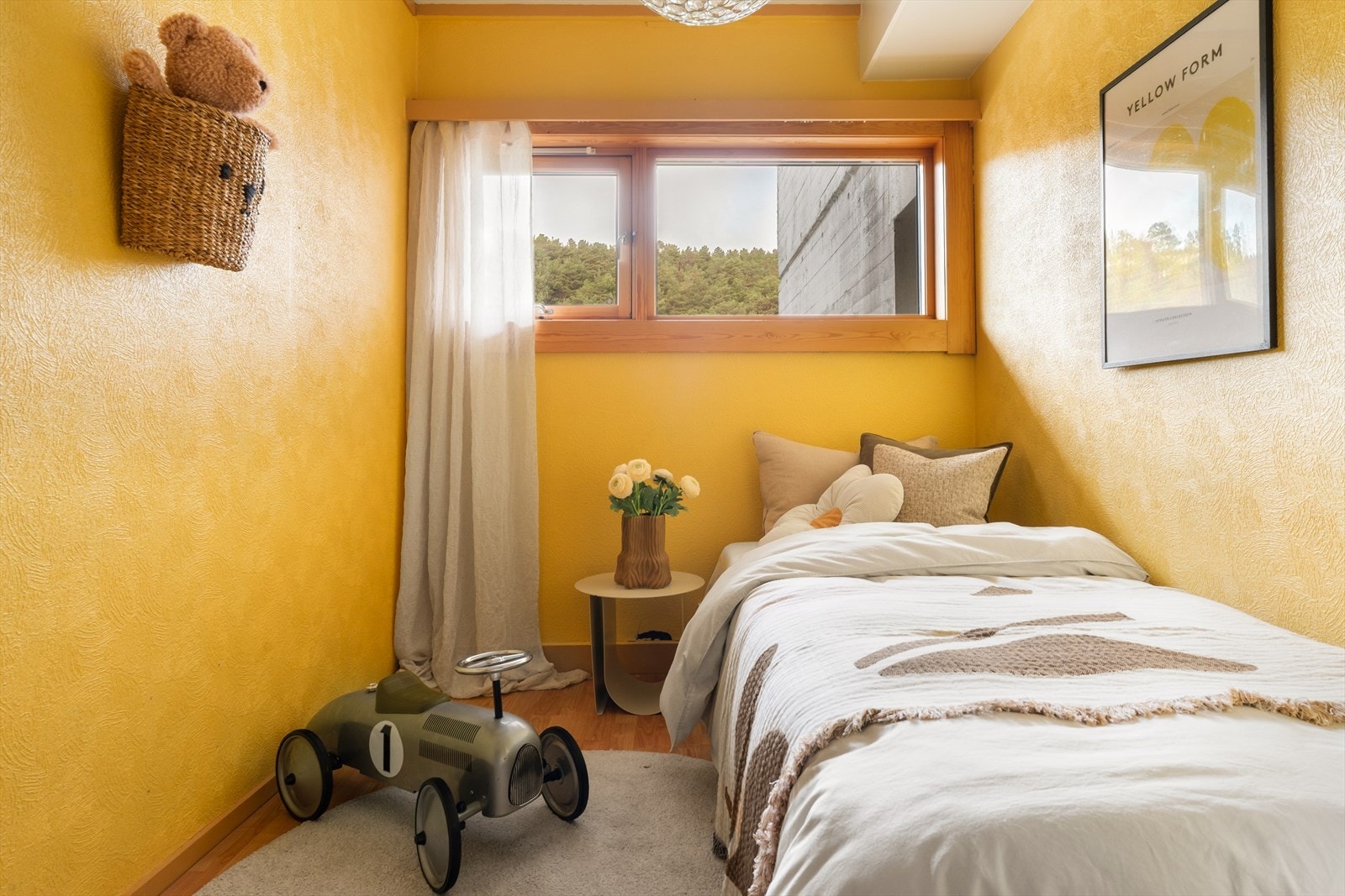 Soverom nummer tre. De minste rommene kan slås sammen til ett større rom ved behov. Galleribilde