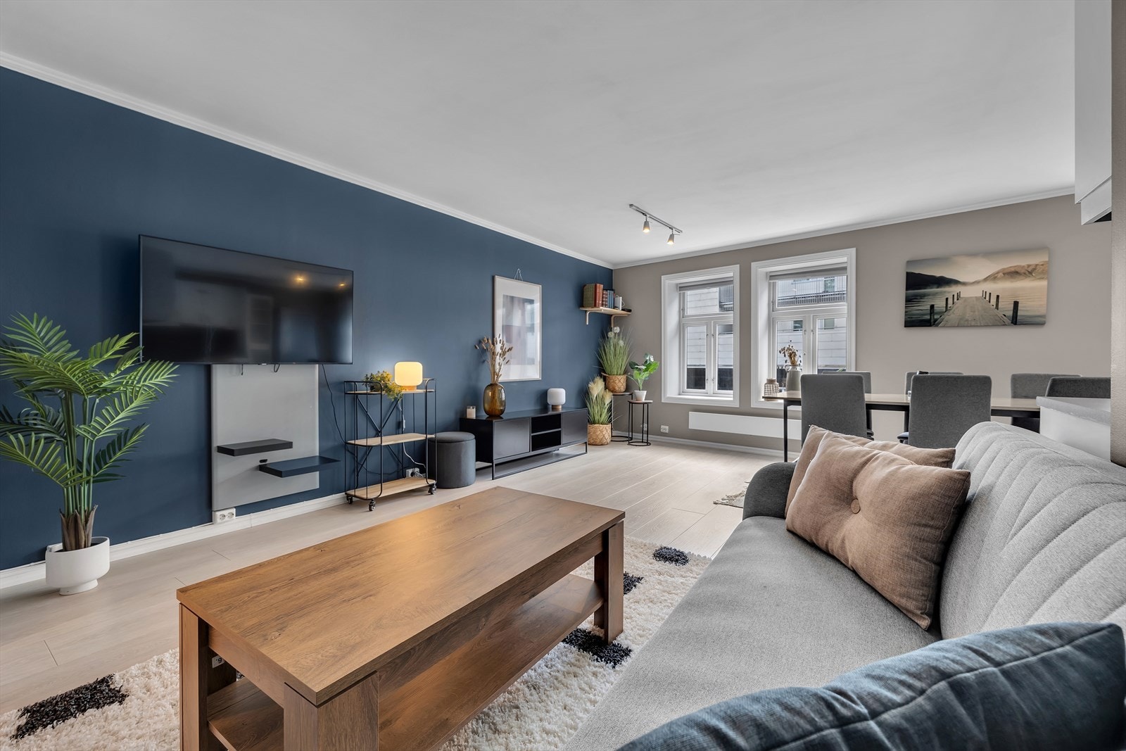 Stuen kan naturlig deles inn i flere soner. Galleribilde