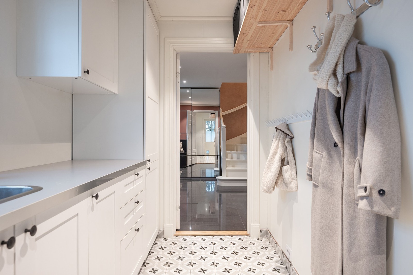 Deler av vaskerommet fungerer også som teknisk rom. Galleribilde