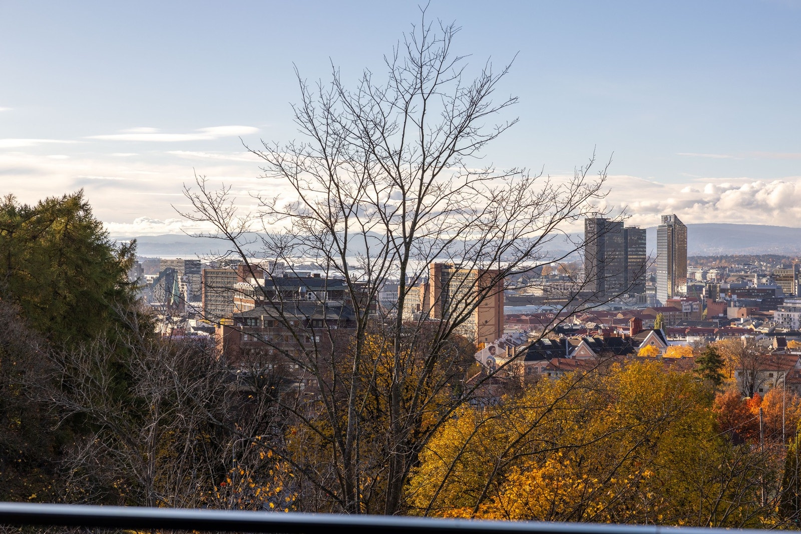 Det er flott utsikt fra takterrassen. Galleribilde