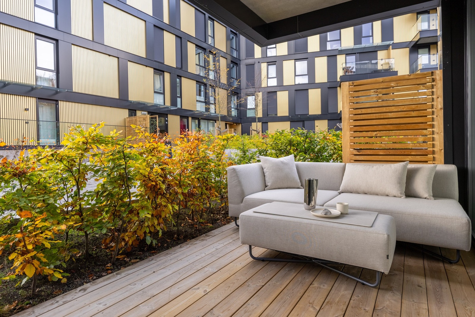 Dette vil fungere som en naturlig forlengelse av stuen på vår- og sommerhalvåret. Galleribilde