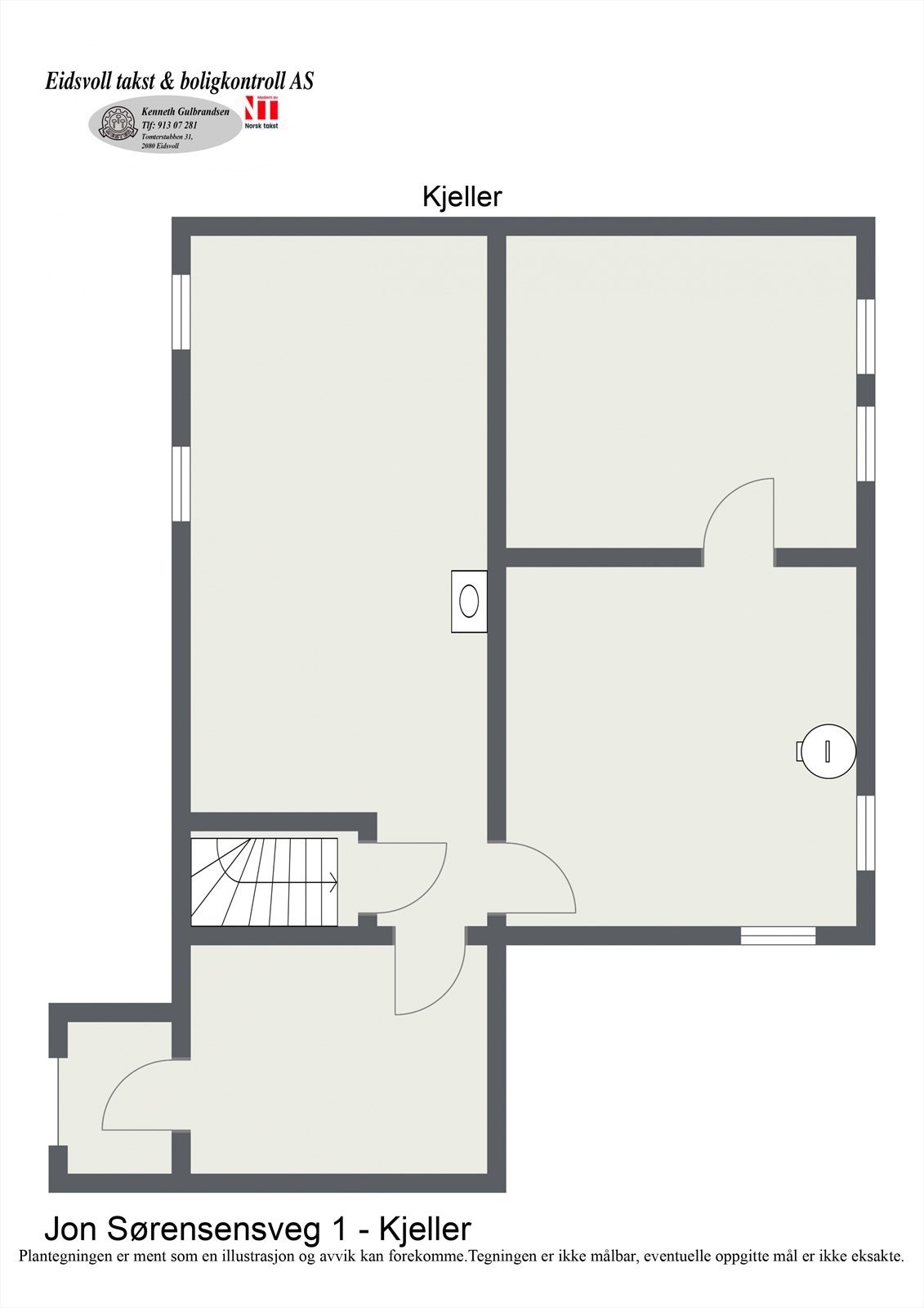 Plantegning for kjeller. Galleribilde