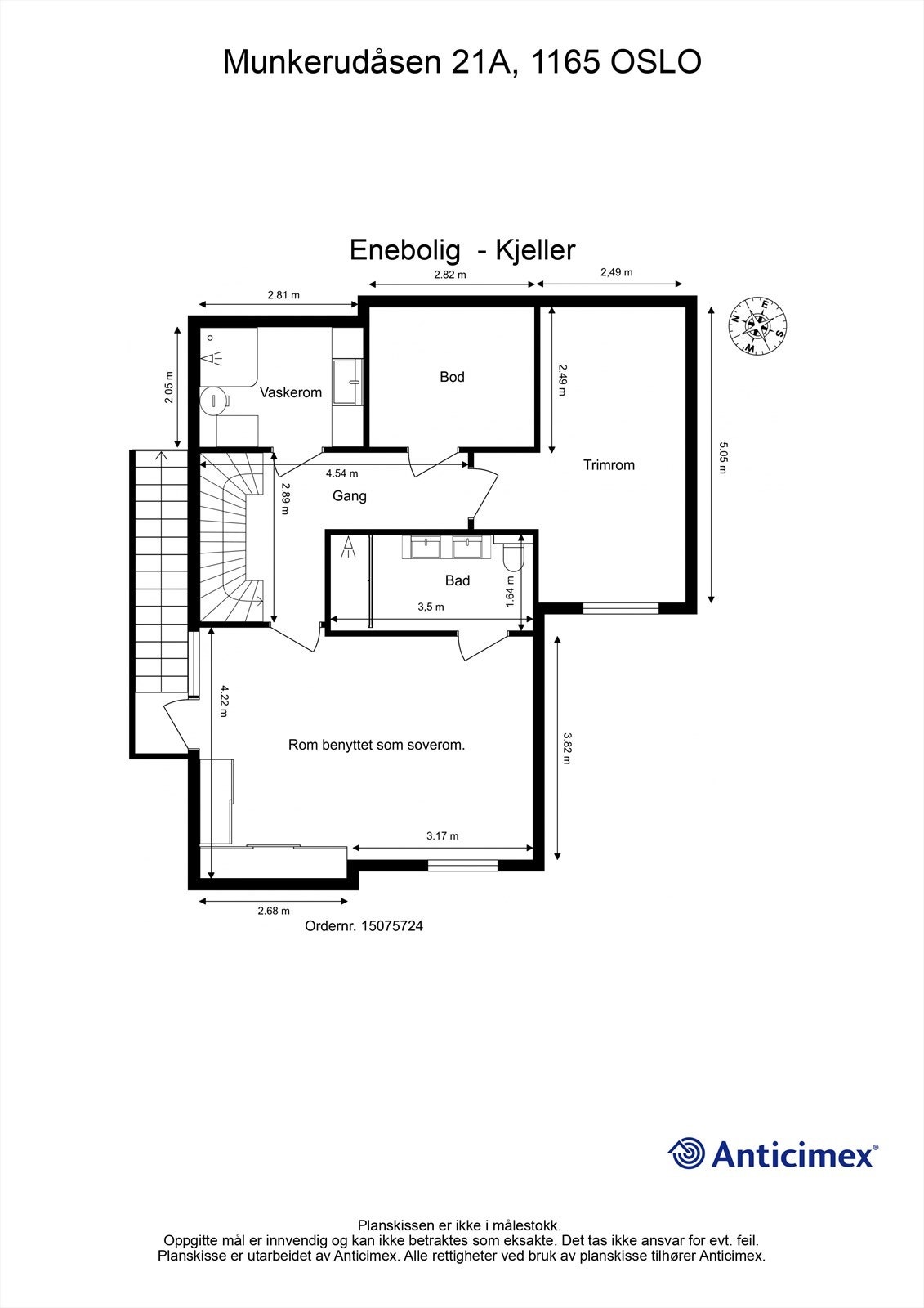 Plantegning kjelleretasjen. Galleribilde