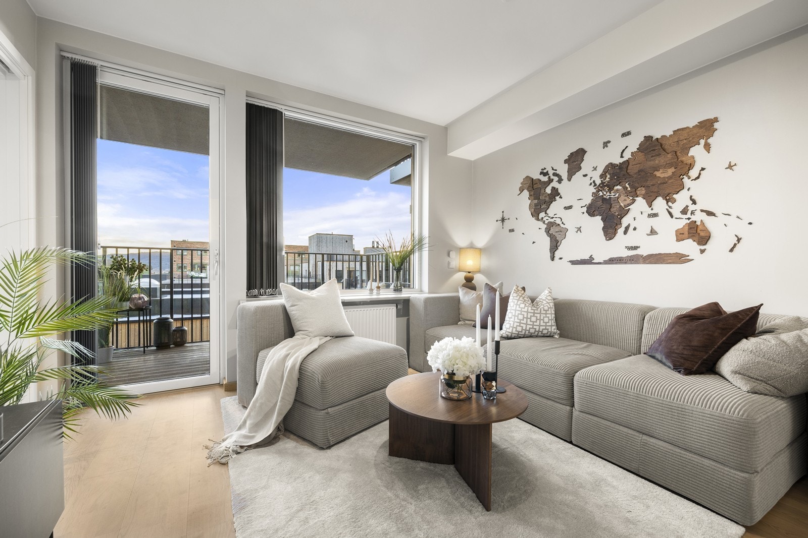 Et balansert ventilasjonssystem sikrer et sunt og behagelig inneklima i hele leiligheten. Galleribilde