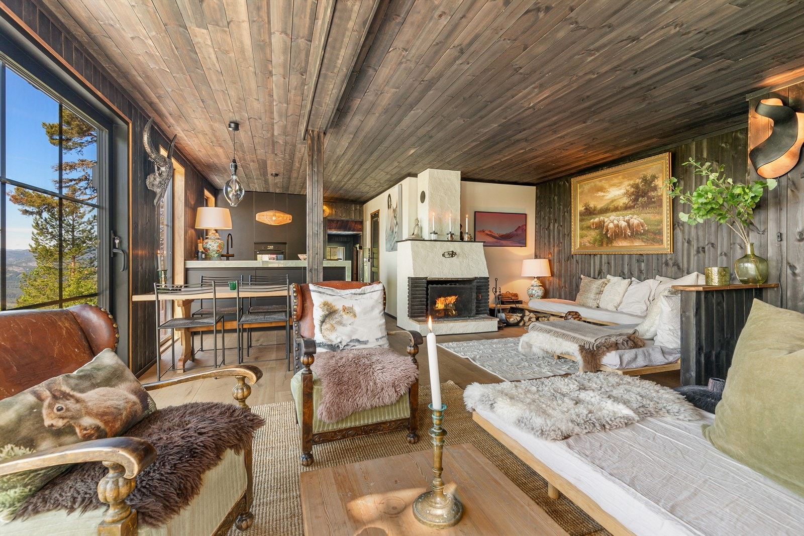 2023 Tilbygg - Terrasse er innlemmet i hyttas areal. Galleribilde