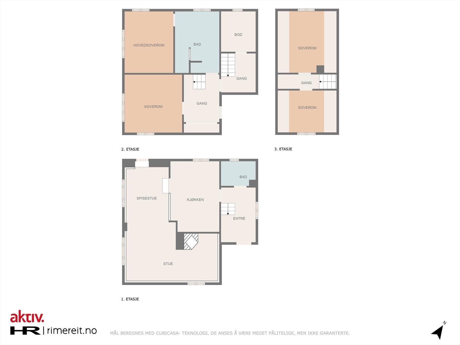 Plantegning alle etasjer Galleribilde