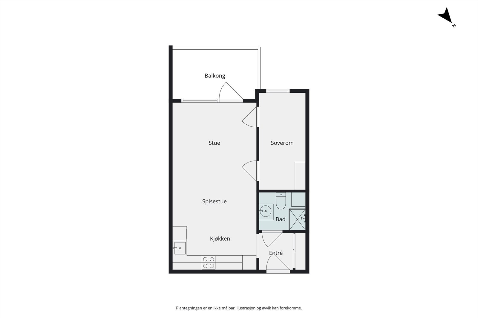 Leiligheten ligger i 2.etasje. Galleribilde