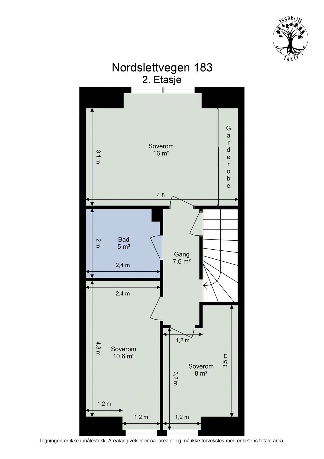 Plantegning 2. etasje Galleribilde
