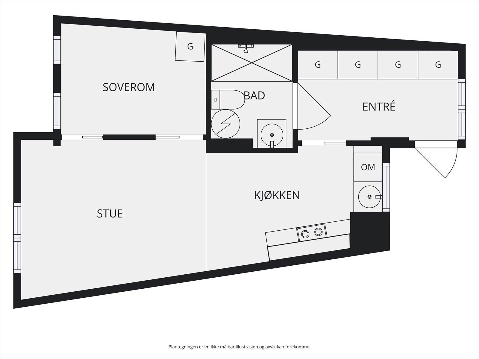 Skisse av leiligheten Galleribilde