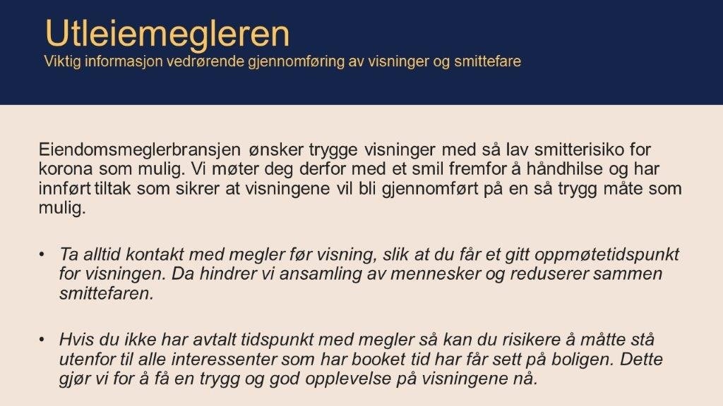 Viktig informasjon. Galleribilde