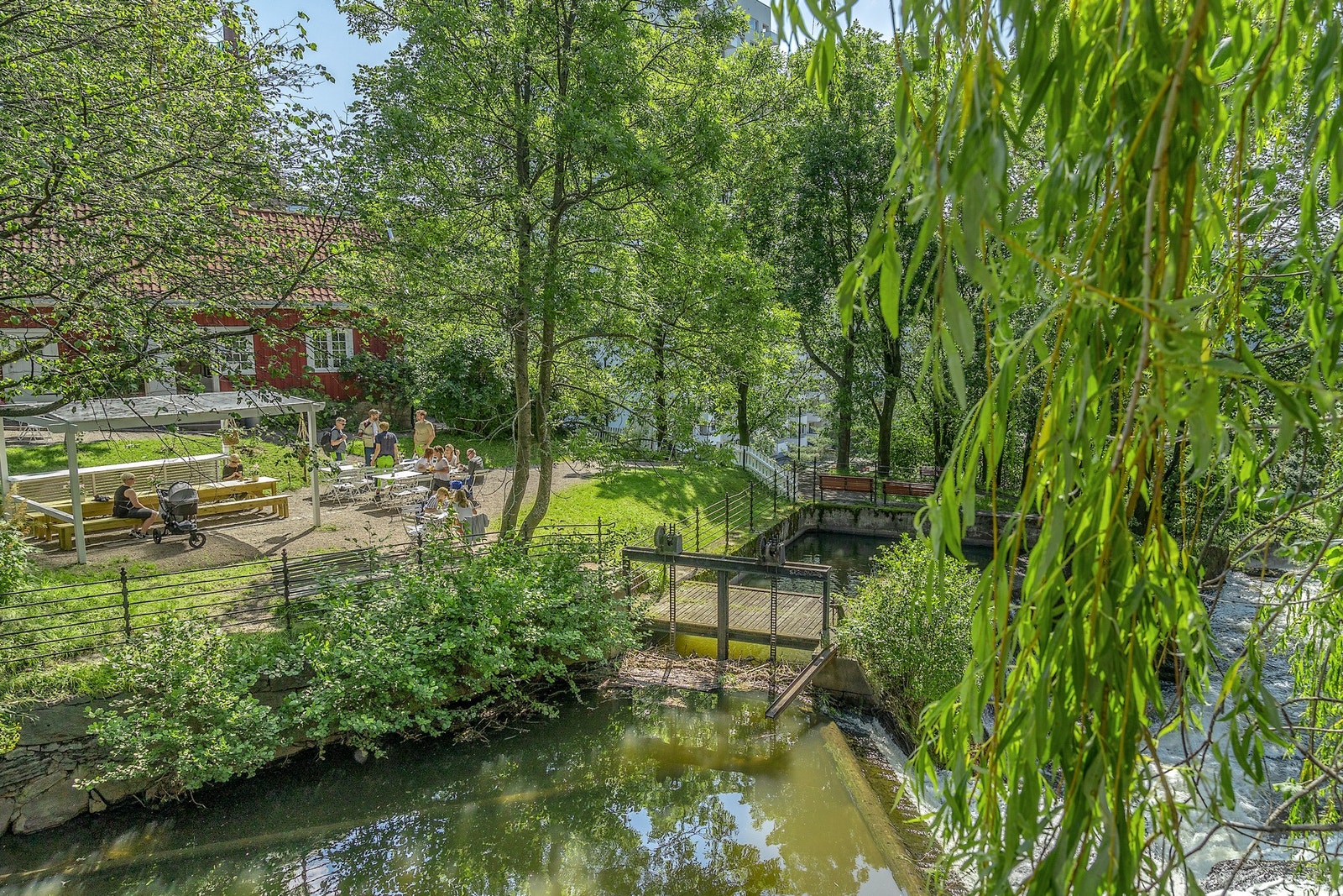 Hønselovisa Cafè lang Akerselva Galleribilde