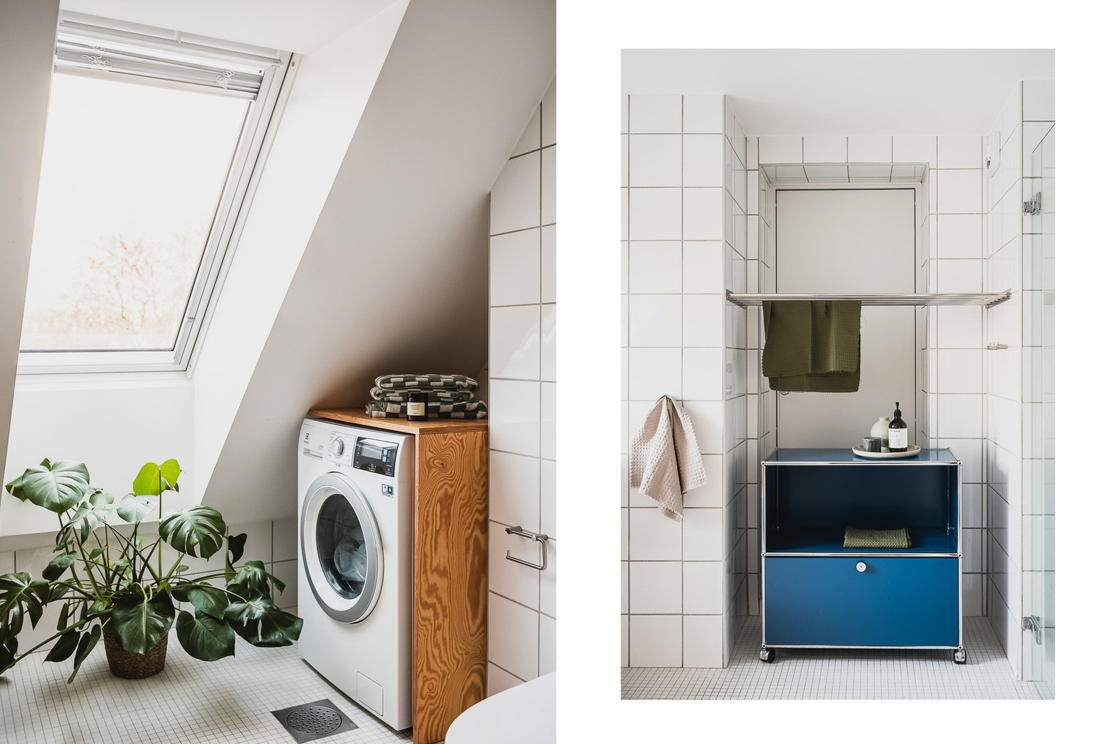 På badet er det praktisk opplegg for vaskemaskin og plass for innredning. Galleribilde