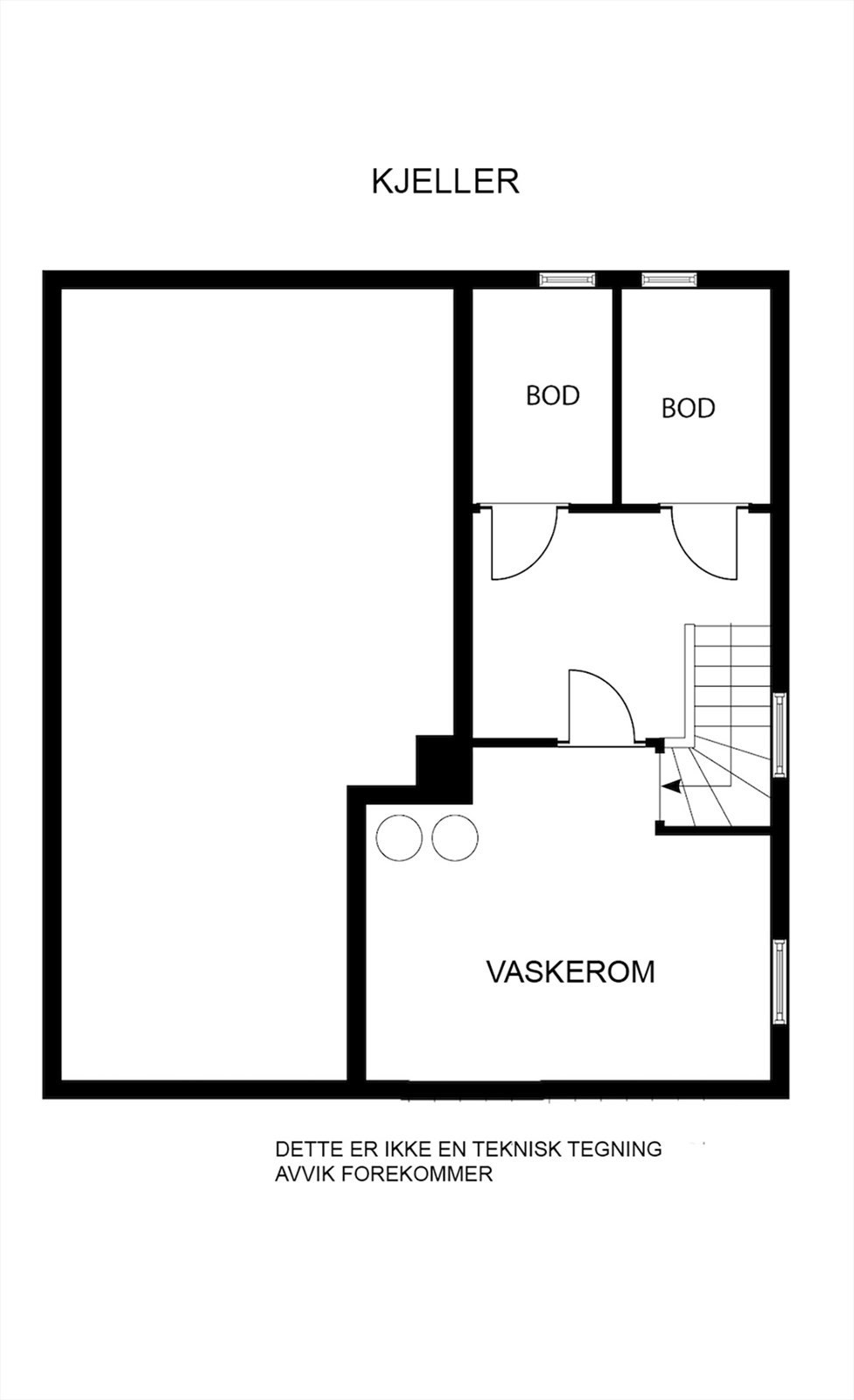 Plantegning kjeller, 2D. Galleribilde