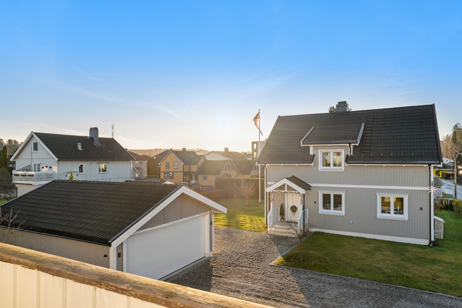 Utsikt fra balkong. Galleribilde