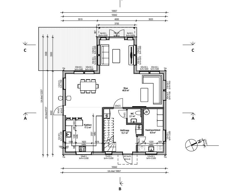 Plantegning 1.etasje. Galleribilde