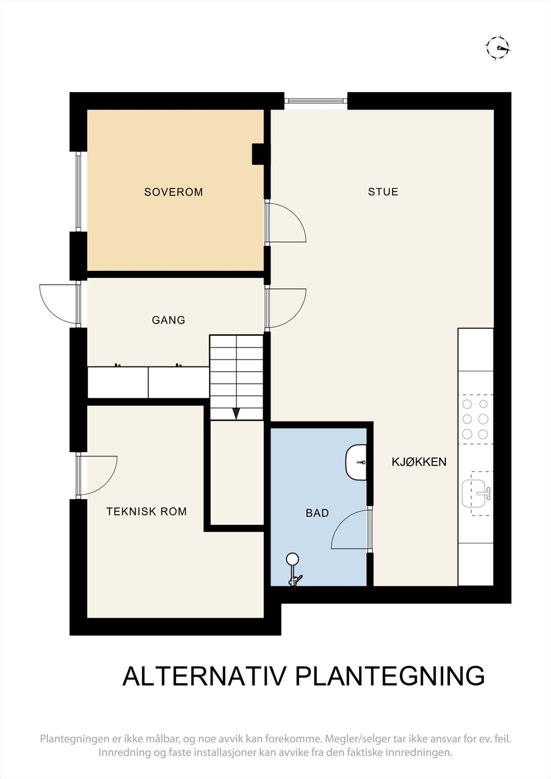 Alternativ planskisse kjeller Galleribilde