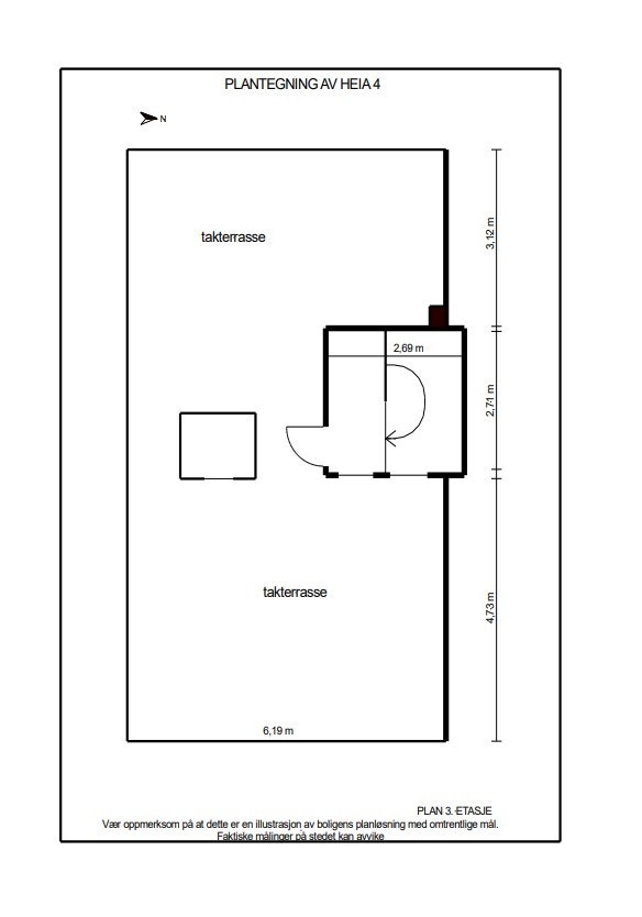 Plantegning 3. etasje. Galleribilde