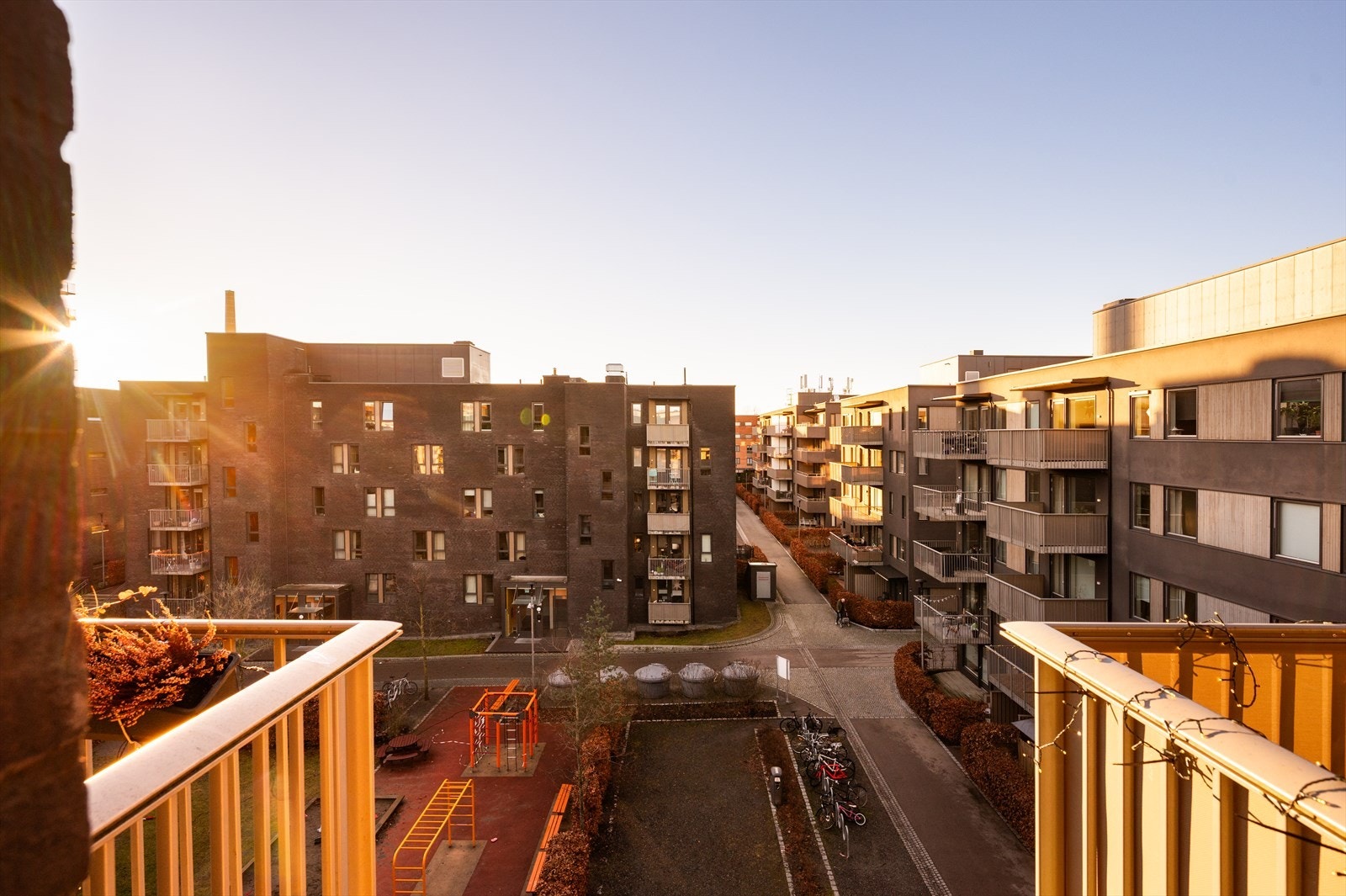 Flott utsikt mot fellesområdene. Galleribilde