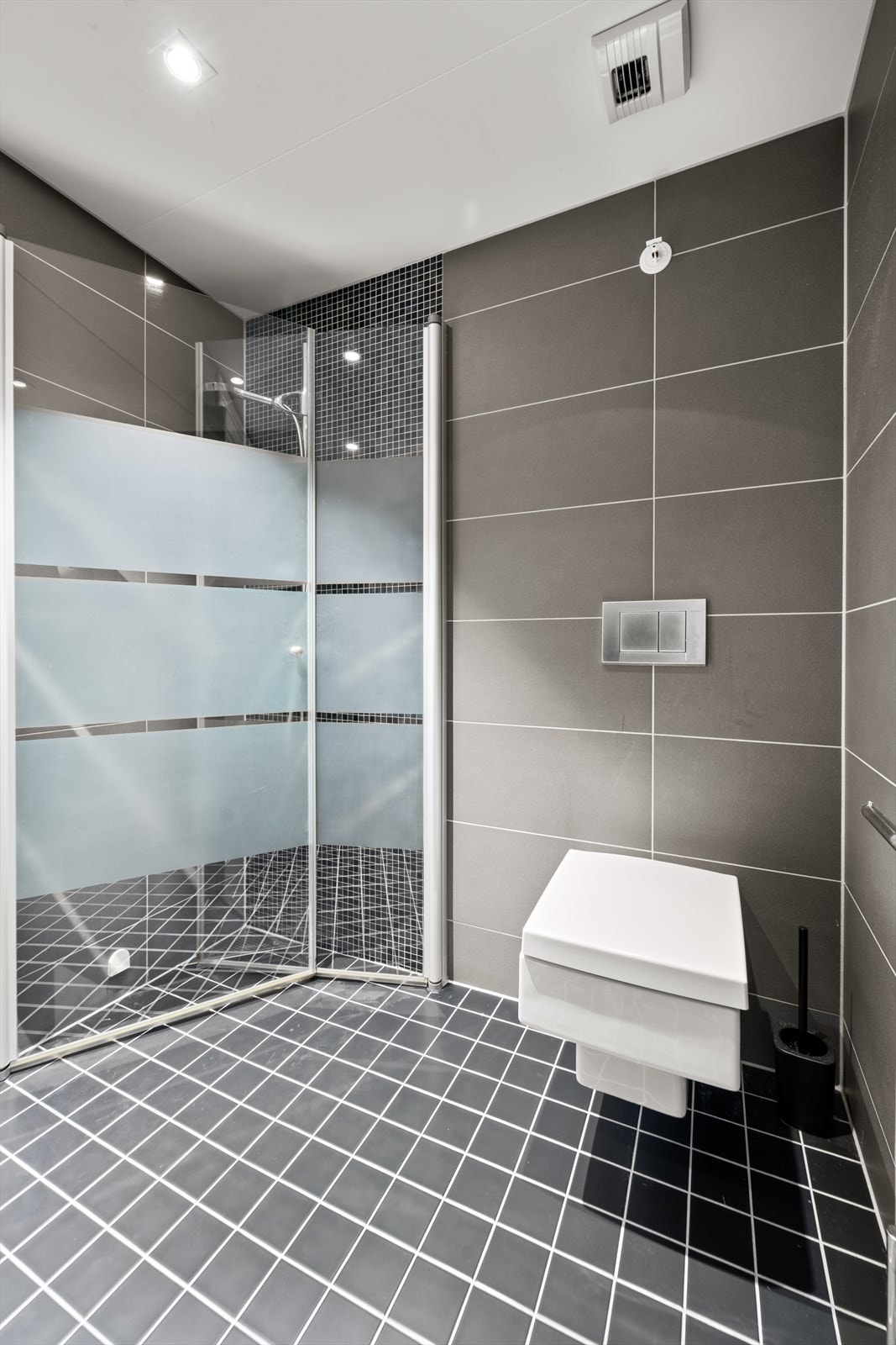 Det er opplegg for vaskemaskin og tørketrommel samt balansert ventilasjon. Galleribilde