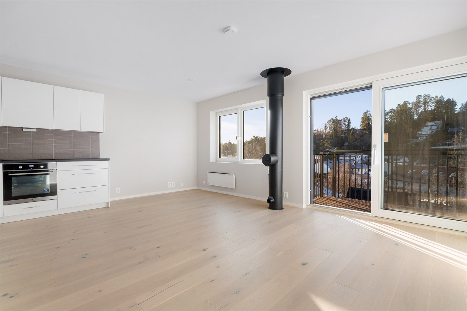 Det er tilrettelagt for å kunne installere peisovn. Galleribilde