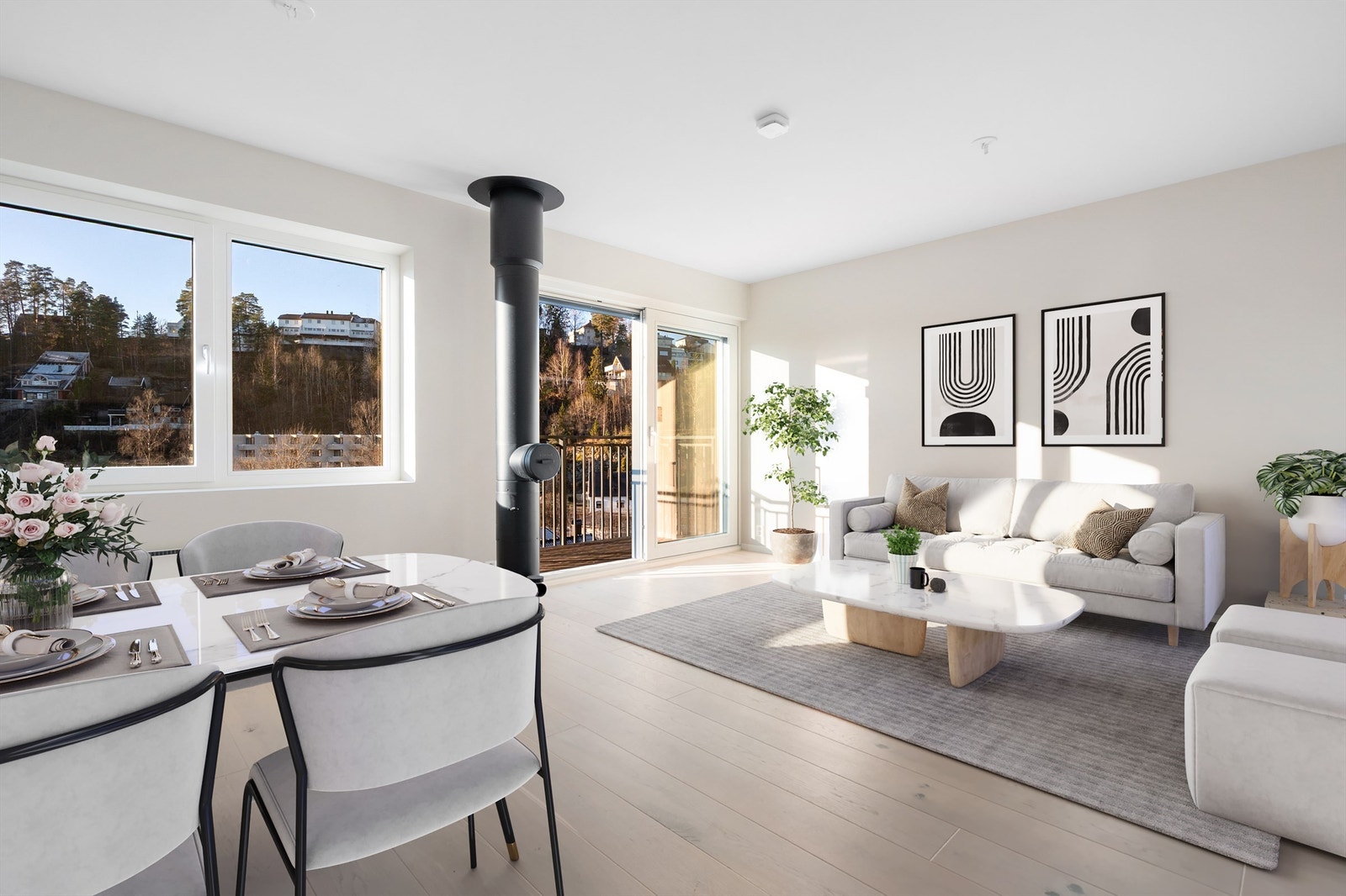 Velkommen til Frostveien 10D | Illustrasjon møblering (digital styling). Galleribilde