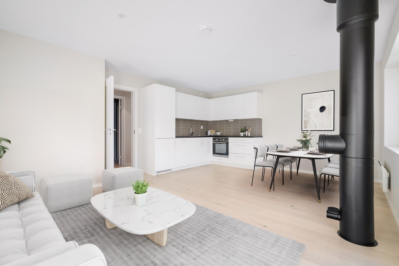 Illustrasjon møblering (digital styling). Galleribilde