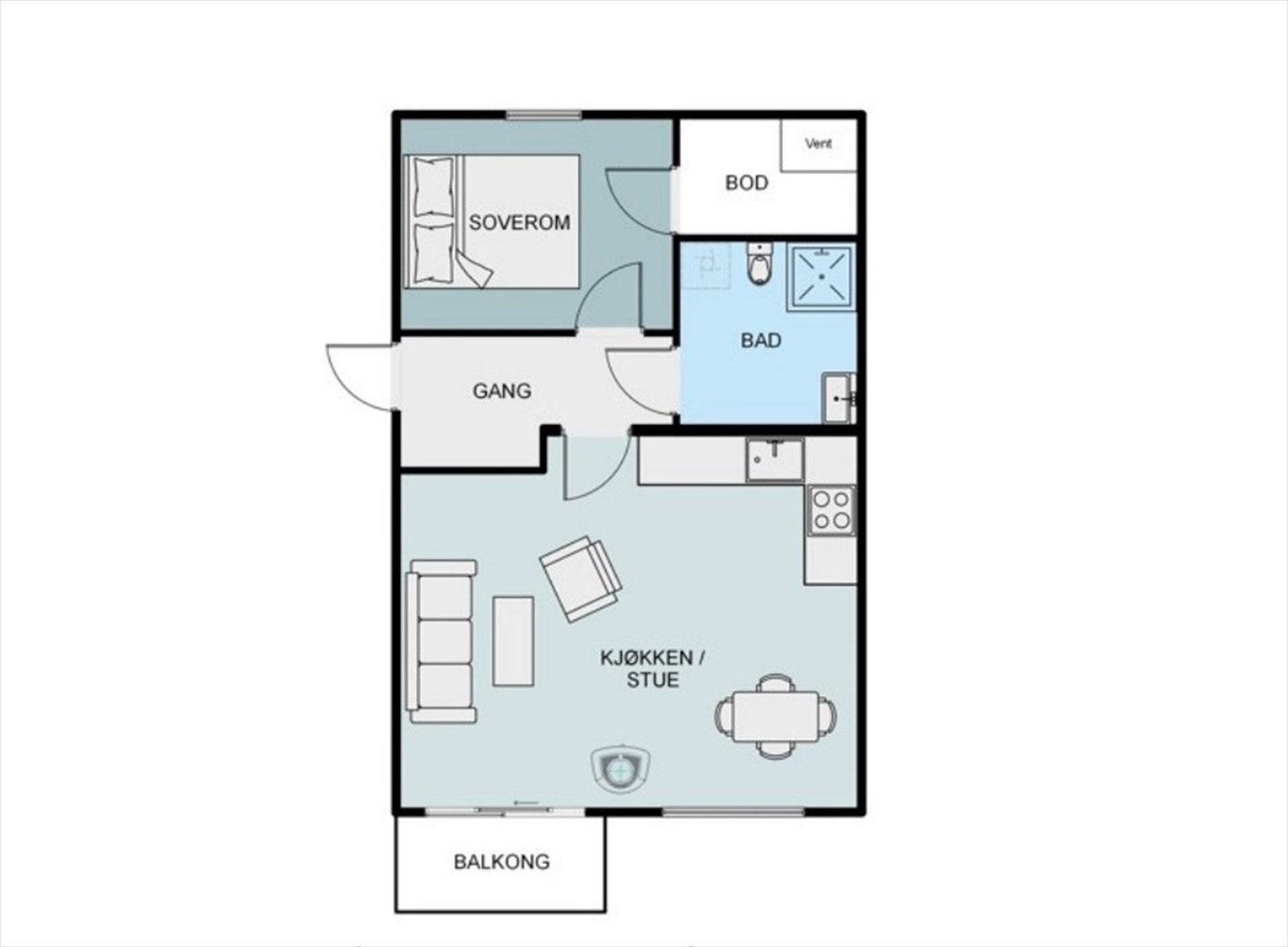 Plantegning fra takstmann. Galleribilde