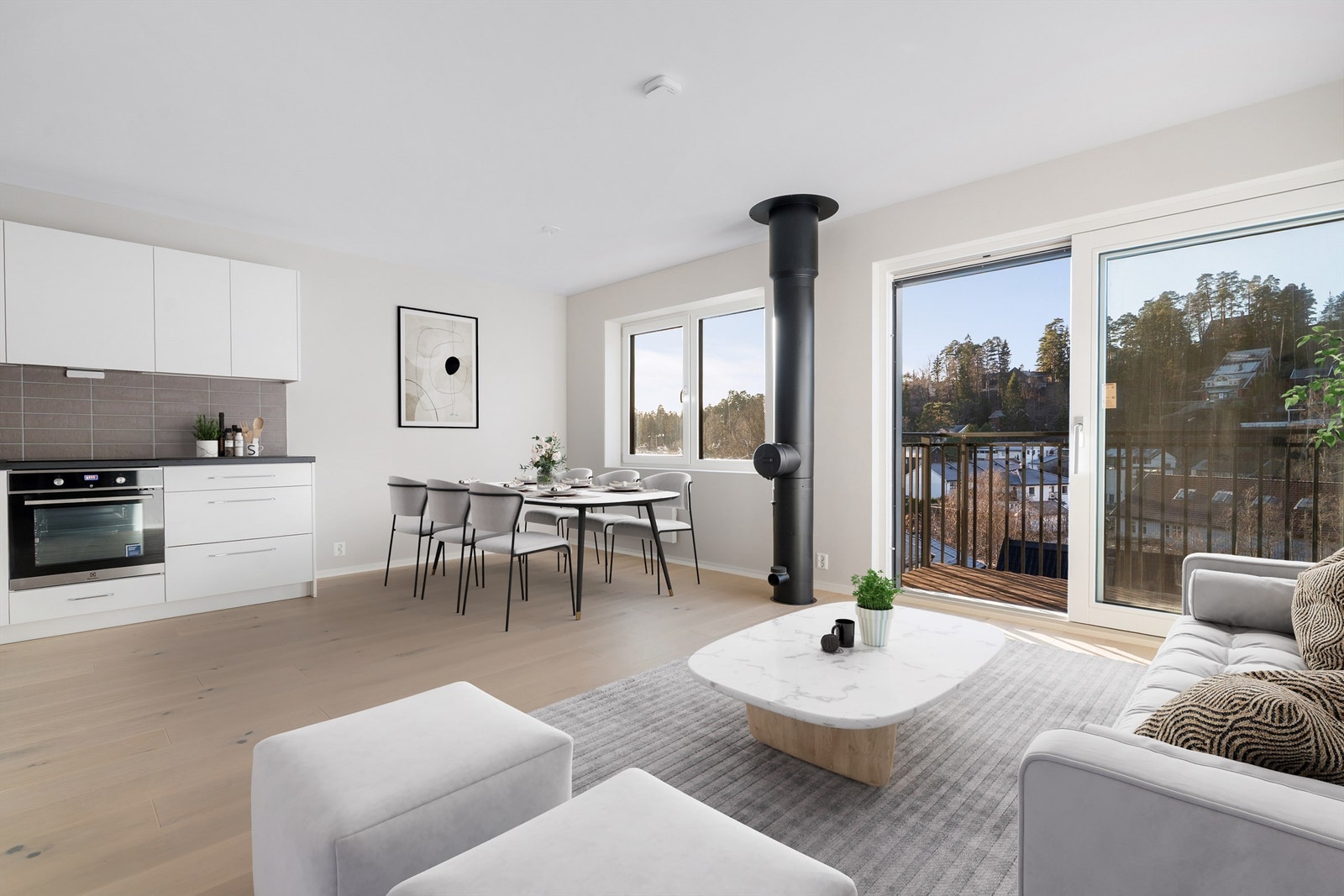 Illustrasjon møblering (digital styling). Galleribilde