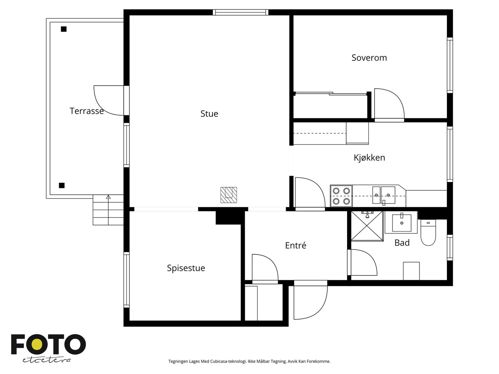 Plantegning av leiligheten for å gi en god oversikr Galleribilde