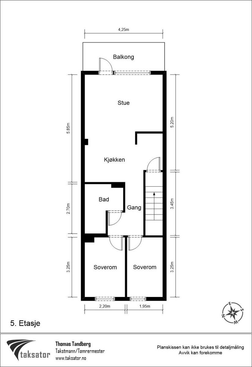 Plantegning. I tillegg kommer felles yttergang i etasjen under Galleribilde