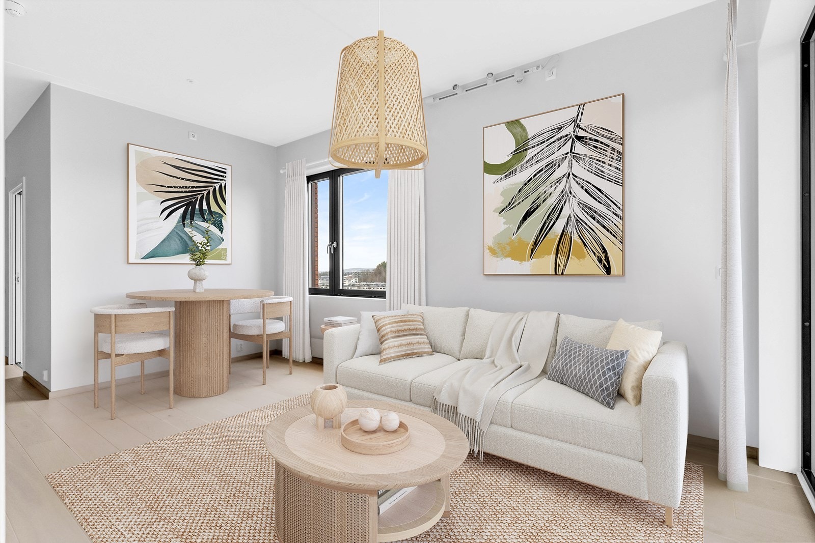 Leiligheten ligger fint til i byggets 6. etasje, har en fin intern hjørnebeliggenhet. Galleribilde