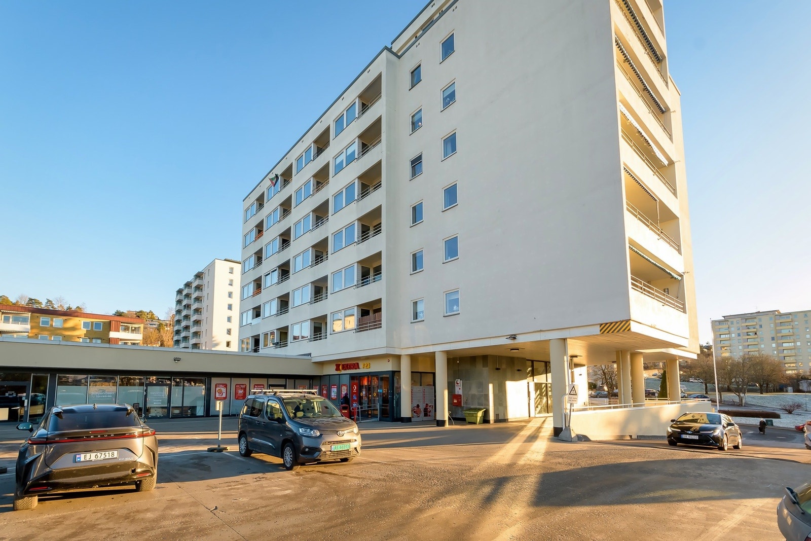 Rett under leiligheten ligger Coop Extra med post i butikk Galleribilde