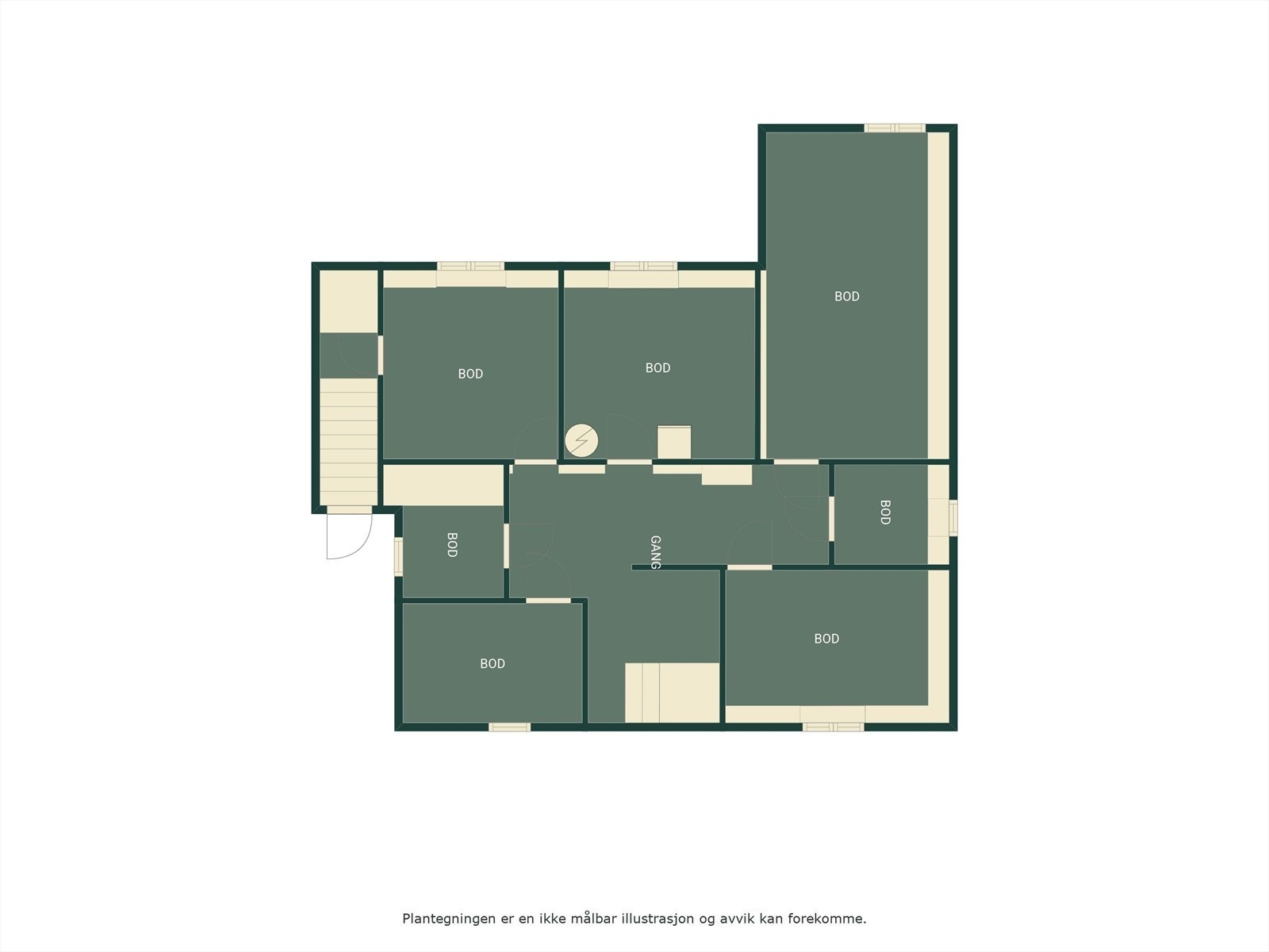 Plantegning kjeller Galleribilde